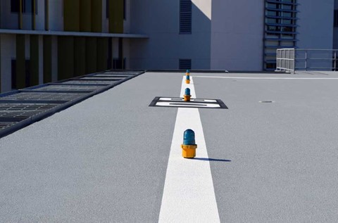 Polyurethane Deck Coating Used To Protect Hospital Helipad